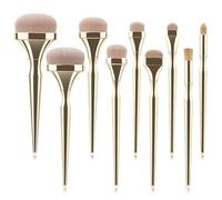 Eye Catching Synthetic Fiber 9pcs Makeup Brushes Set Delicate Cosmetic Brushes Face Makeup For Professional Look