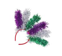 Eye-catching Tinsel Headbands Mardi Gras Headwear for Girls Masquerade Hair Accessories Mardi Gras Flapper Headband