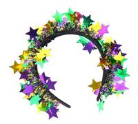 Eye-catching Tinsel Headbands Mardi Gras Headwear for Girls Masquerade Hair Accessories Mardi Gras Flapper Headband
