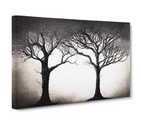 Eye Catching Trees Canvas Print | Gallery Wrapped 30mm Frame Wall Art | 30x20 inches | Ready to Hang | Contemporary Landscape Picture | Living Room Bedroom Lounge Office