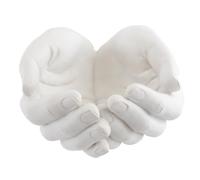 Eye-Catching White Resin Healing Hands - 5.5cm x 10.5cm (1 Pc) - Elegant Ornamental Display - Perfect for Home & Office Decor