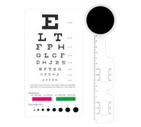 Eye Chart With Occluder - Red-Green Color Strips PVC - Occluder Included Eye Chart,Red-Green Color Strips Classroom School Home Study Room Living Room for Students Kids Children