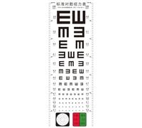Eye Charts for Eye Exams Standard Visual Acuity Chart with Height Measure Ruler Waterproof Tear Resistant Visual Testing Chart