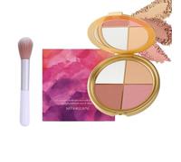 Eye & Cheek Palette - Eyeshadow and Highlighter Makeup, Makeup Palettes Contour Kit, Face Highlighter Palette for Women, Highlighting Eye & Cheek Palettes, 4-in-1 Highlight Shades Makeup