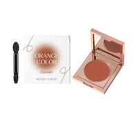 Eye Color Corrector With Brush - Colored Clay CC Eyeshadow Concealer | Hydrating Under Eye Dark Circle Correcting Makeup Cream For Women Use Pro