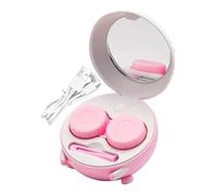 Eye Contact Cleaner Cute Rechargeable Box Contact Box Solution Soft Colors Scleral Soaking Case for Men Women Daily Outdoor Office Use, pink, Refer to description, Unisex