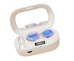 Eye Contact Cleaner, Deep Cleaning Device, 3.66x2.36x1.38 Inch Frame with Integrated Timer Feature, Lightweight ABS Hygiene Safety Guard, Sl inish with Modern Style, Maintenance Tool for Travel