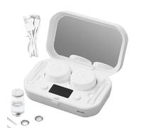 Eye Contact Cleaner - Portable Ultrasonic Contacts Cleaning Machine,Quick Clean Care Contact Lens Machine, Solution Soak Case with Charger for Colored, Hard, Soft, RGP Lenses