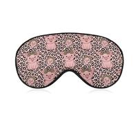 Eye Cover Soft Blindfold Night Eye Shade Cute Pig Leopard Print Pink Comfortable Sleep Masks Travel Nap Blackout Eyeshade