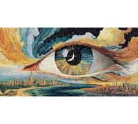 Eye Diamond Art City Diamond Painting Kits for Adults Beginner 5D DIY Full Round Drill Cross Stitch Kits for Adults Arts and Crafts for Bedroom Decor, Home Decor, Gifts for Women 36x72inch -bby260325