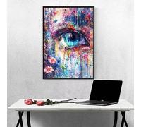 Eye Diamond Art Flower 5d Diamond Painting Kits for Adults Full Drill Crystal Art Kits for Beginners, DIY Cross Stitch Embroidery Crafts Pictures for Home Wall Decor, Gifts 20×26in/50×65cm PJY5 I-A