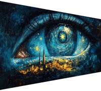 Eye Diamond Art Kits for Adults Large 80x160cm, 5D Diamond Painting Abstract Pattern, DIY Full Drill Crystal Art Paintings Embroidery Kit for Beginner, Gem Arts and Crafts for Home Room Decor,Model935