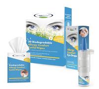 Eye Doctor Allergy Kit, Hayfever Eyelid Wipes and Comfort Eye Drops, Relief