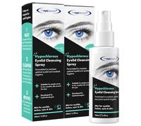 Eye Doctor Hypochlorous Acid Eyelid Spray Twin Pack, Dry Eyes, 2 x 100ml | Hypoallergenic Antibacterial Lid Cleanser, Preservative and Alcohol Free, pH Balanced, Lash Extension Safe, Daily Lid Hygiene