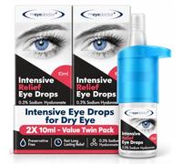 Eye Doctor Intensive Dry Eye Drops, 0.3% Sodium Hyaluronate, Pump, 2 x 10ml | Preservative Free Artificial Tears with High Residency Time, Safe with Contact Lenses, No Wastage Dispenser, Sore Gritty Eyes