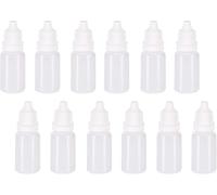 Eye Dropper Bottles, 12 PCS 10ml/0.34oz Plastic Dropper Bottles, Squeezable Dropper Bottles, Translucent Bottles, Eye Liquid Empty Dropper Bottles with Cap and Removable Plug For Home, Work, Travel