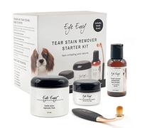 Eye Envy Dog Tear Stain Remover Starter Kit with ProPowder Brush, Stain Solution, Applicator Pads, Stain Powder and Small Applicator Brush, Lasts 30-45 Days