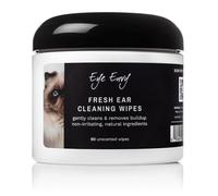 Eye Envy Fresh Ear Cleaning Wipes for Cats. Made in The USA from Natural Ingredients. Unscented. Prevents Infections. Safe and Non-Irritating. Removes Dirt, Debris, and Wax buildup. 60 Count.