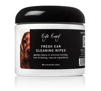 Eye Envy Fresh Ear Cleaning Wipes for Dogs. Made in the USA from Natural Ingredients. Unscented. Prevents Infections. Safe and Non-Irritating. Removes dirt, debris, and wax buildup. 60 count.