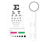 Eye Exam Chart - PVC Standard,Eye Sight Chart With Occluder | Red-Green Color Strips Classroom School Home Study Room Living Room for Students Kids Children