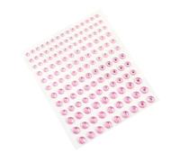 Eye Face Rhinestone Stickers Self Adhesive Beads Glitter Makeup Festival DIY Decorations Party Favors for Women Peach red