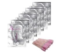 Eye Gel Pads 100Pcs, Isolation Eyelash Extension Pads, Lint Free Eye Lash Patches with 50 Brush, Under Eye Gel Pads Premium Eyelash Padsfor Pro Salon and Individual