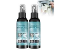 Eye Glass Scratch Remover for Lenses, 100ML Eye Glasses Cleaner Spray, Lens Cleaner for Glasses, Laptop Screen Cleaner for Eyeglasses, Cleaning Tools for Smartphone Smartwatch Watch Laptop (2PC)