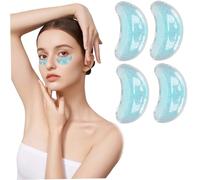 Eye Ice Pack, Reusable Eye Patches, 2 Pairs PVC Under Ice Pack, Portable Cooling Pads to Relieve Fatigue, Swelling, Redness, Dark Circles for Home, Dormitory, Travel