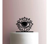 Eye in Flower - Acrylic Cake Topper 6 Inch Width/Pink