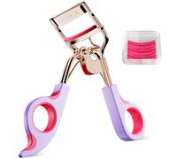 Eye Lash Curler with 6 Replacement Pads, Whalrace Eyelash Curlers Superior Curling Effect, Beautiful and Easy to Identify-Rose Gold Purple Red