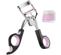 Eye Lash Curler with 6PCS Extra Replacement Pads, Whalrace Superior Curling Effect Eyelash Curlers, Easy & Comfortable to Grip and Use-Gpink