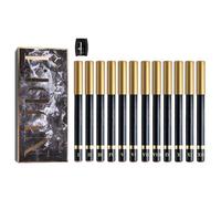 Eye Liner Pencil Set, Compact Proof Pencil Kit with 12 Vibrant Colors, Adorable Glitter and Matte Shadow Pencils for Women Men Makeup Artists Professional Long-Lasting Cosmetics