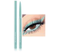 Eye Liner Pencils, Matte Cyan Eye Liner Pencils Waterproof, Smudge-proof Retractable Eyeliner, Highly Pigmented and Smooth, Long-lasting Formula, Spring & Summer Colored Eyeliner (Cyan)