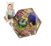 Eye Liquid Core Cube, Dragon Eye Dice, Mini Dice Resin - Role Playing Dice, Game Dice, Mini Dice, Multi-Purpose Quicksand Aesthetics for Table Games, Teaching Equipment