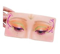 Eye Make up Face Practice Board, Silicone Reusable Make Up Tool, Eye Makeup Practice Mannequin for Beginners, Artists, Professionals, Enthusiasts, and Women Learning Makeup Skills Purpose