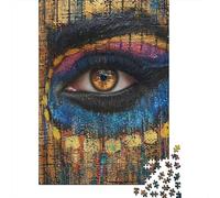 Eye Makeup Art Design Ideas 1000-Piece Puzzle for Adults, 70x50cm/1000pcs, to Complete Gradually over A Weekend; White Card Pieces for A Neat Table