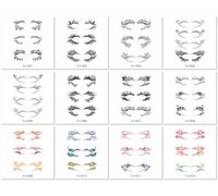 Eye Makeup, False Eyelashes, Temporary Tattoos, Party Makeup, Eye Corner And Wing Makeup, Face Stickers 150 * 105mm A117