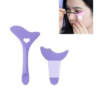 Eye Makeup Stencils Aid Tool Set, Reusable Mascara Shield Applicator Guard Pads,Eyeshadow and Eyeliner Stencils Pad Kit Eye Applicator Guide Tool for Makeup (Purle)