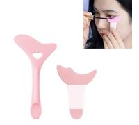Eye Makeup Stencils Aid Tool Set, Reusable Mascara Shield Applicator Guard Pads,Eyeshadow and Eyeliner Stencils Pad Kit Eye Applicator Guide Tool for Makeup (Pink)