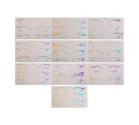 Eye Makeup Stickers 10 Pieces Facial Decal | Masquerade Face Decals for Ladies Artists Home Salon Party Themed Event Carnival Concerts Clubs Performances