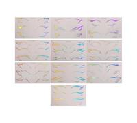 Eye Makeup Stickers Halloween 10 Pieces Face Makeup Decal | Adhesive Face Stickers for Ladies Artists Home Salon Party Themed Event Carnival Concerts Clubs Performances