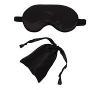 Eye Mask 1PCS Imitated Silk Sleep Eye Mask Padded Shade Eye Cover Patch Sleeping Mask Eyemask Blindfolds Travel Relax Rest Women Men(Black)