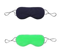 Eye mask Breathable Eye Mask Double Sided Cool Feeling Eye Patch Relieve Fatigue Lightweight Not Pressure Eye Sleep Mask Sleep mask Blackout(Navy Blue/Green)