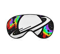 Eye Mask Comfort and Lightweight Sleep Mask with Elastic Strap for Night Sleeping Trip Dry Eye, Sleeping Eye Mask Eye Cover Tie Dye Space Planet Black Art Eye Cover