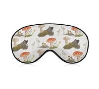 Eye Mask Comfort and Lightweight Sleeping Mask with Elastic Strap for Naps Plane Dry Eye, Lunch Break Traveling Sleeping Eye Mask Cover Fall Mushrooms in The Art Eyeshade