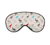 Eye Mask Comfortable & Super Soft Sleep Mask with Adjustable Strap for Sleeping Trip Dry Eye, Sleeping Eye Mask Eye Cover Australia Kangaroos Pattern Eye Cover