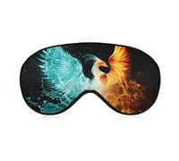 Eye Mask Comfortable & Super Soft Sleeping Mask with Adjustable Strap for Sleeping Plane Blindfold Game,Traveling Sleeping Eye Mask Cover Ice Water Fire Flame Phoenix Bird Art Eye Cover