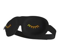 Eye Mask | Eyelash Extension Friendly | Eye Masks for Sleeping | Sleep Masks for Women & Men | Straps for Dream Comfort & Adjustability | Black