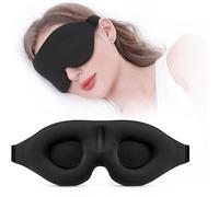 Eye Mask for Sleeping 100% Blackout Sleep Mask for Women Men Silk Eye Mask for Sleeping Zero Eye Pressure Blindfold with Adjustable Strap Ergonomic Design 3D Cutout Eye Movement and Eyelash Friendly