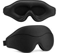 Eye Mask for Sleeping 3D Sleep Mask for Men Women Soft Memory Foam Face Blindfold Eye for Sleeping with Adjustable Strap Side Sleeper(Black)